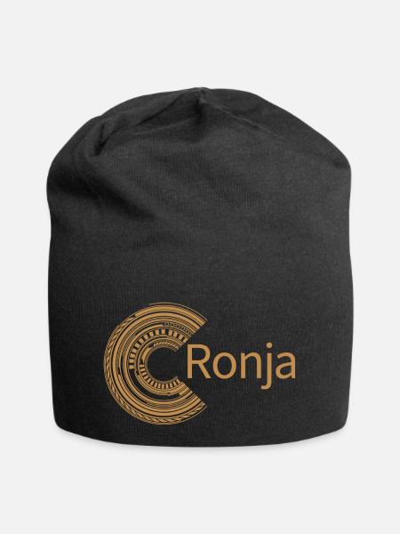 Für Ronja - Jersey-Beanie - Schwarz