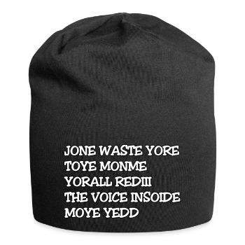 JONE WASTE YORE TOYE MONME YORALL REDIII LA VOIX - Bonnet en jersey - noir - Devant