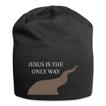 Jesus is the only way Christ Kreuz Glaube Jesus - Jersey Beanie - black - Front