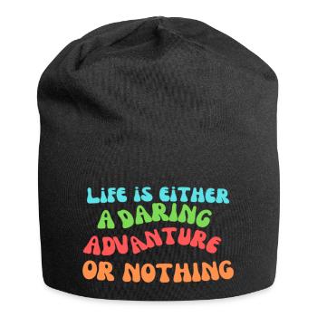 Life Is An Advanture - Jersey Beanie - black - Front