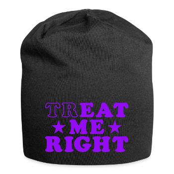 Mens Treat Your Girl Right Father's Day - Jersey-Beanie - Schwarz - Vorne