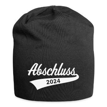 Abschluss – 2024 (Schulabschluss / White) - Jersey-Beanie - Schwarz - Vorne