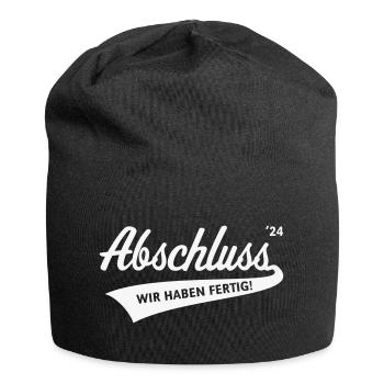 Abschluss 2024 – Wir Haben Fertig! (Schule White) - Jersey-Beanie - Schwarz - Vorne