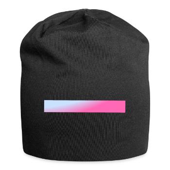 Bars Blue & Pink Gradient - Jersey Beanie - black - Front