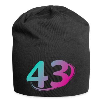 Nummer 43 mehrfarbig - Jersey-Beanie - Schwarz - Vorne