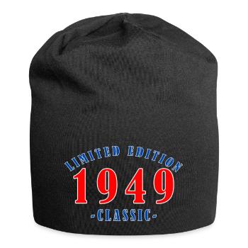 1949 Geburtsjahr - Jersey-Beanie - Schwarz - Vorne