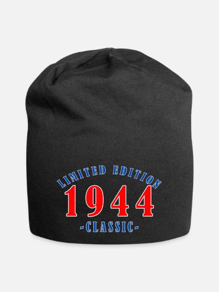 1944 Jahrgang - Jersey-Beanie - Schwarz
