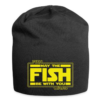 May the Fish be with YOU! (gelb/gelb) - Jersey-Beanie - Schwarz - Vorne