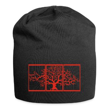 Nature view (red) - Jersey Beanie - black - Front