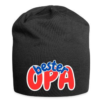 Bester Opa - Jersey-Beanie - Schwarz - Vorne