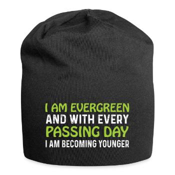 Evergreen every day younger - Jersey-Beanie - Schwarz - Vorne