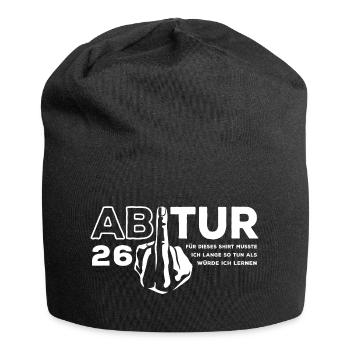 Abitur 2026 - J’ai dû étudier longtemps - Bonnet en jersey - noir - Devant