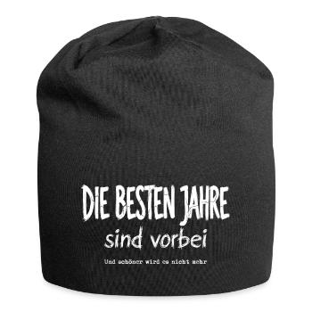 Die Besten Jahre Sind Vorbei - Jersey-Beanie - Schwarz - Vorne