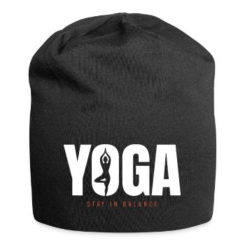 Yoga Balance – Stay in Balance Motivation - Jersey-Beanie - Schwarz - Vorne