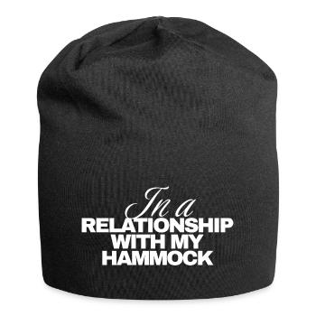 En couple avec mon hamac - Bonnet en jersey - noir - Devant