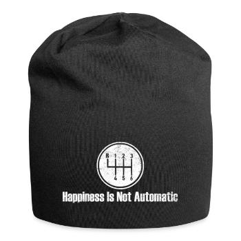 Happiness is Not Automatic Gear Shift - Jersey Beanie - black - Front