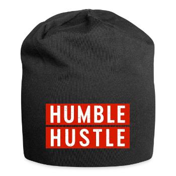 Humble Hustle Entrepreneur Businessman Businesswom - Jersey Beanie - black - Front