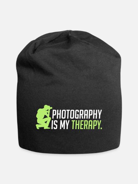Photography is my therapy - therapie - Jersey-Beanie - Schwarz