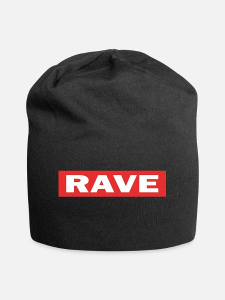 rave - Jersey Beanie - black