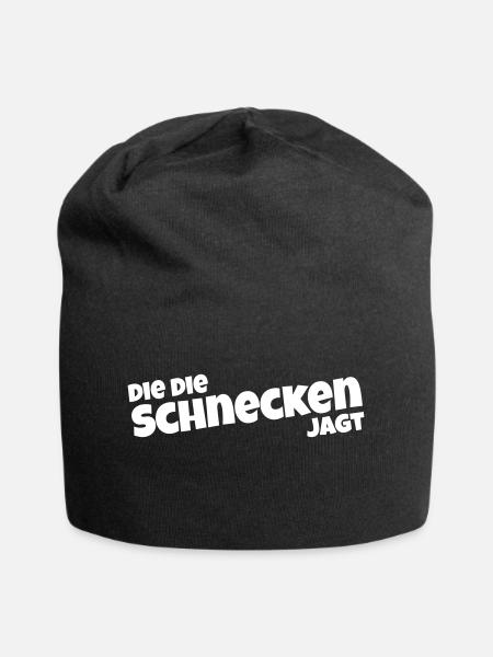 die die Schnecken jagt - Jersey-Beanie - Schwarz