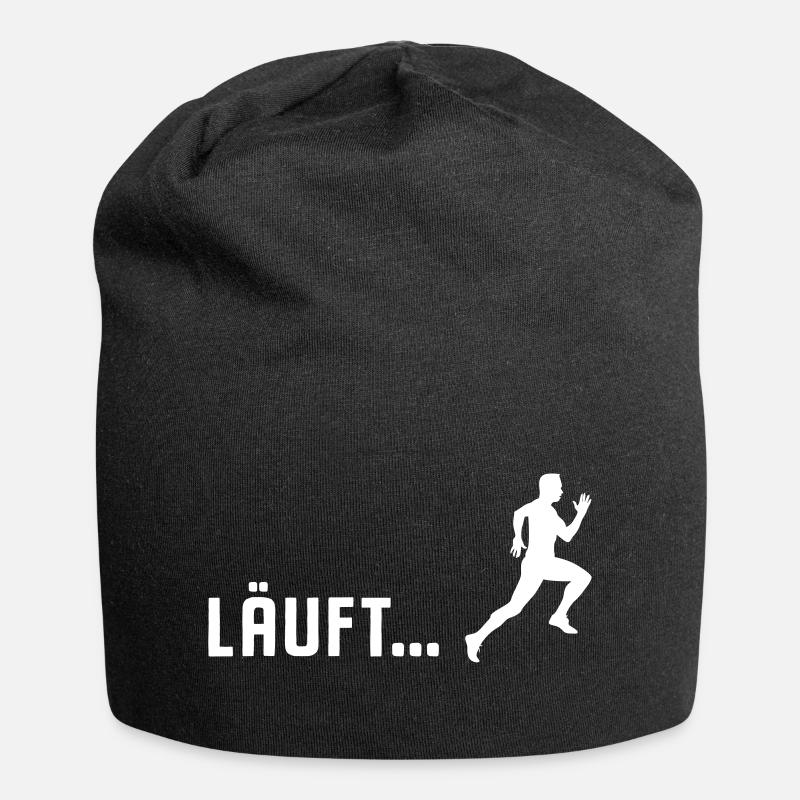 Joggen läuft Mann Jogger Läufer - Jersey-Beanie - Schwarz