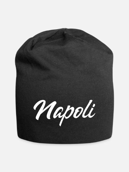 Napoli Script Schriftzug - Jersey-Beanie - Schwarz