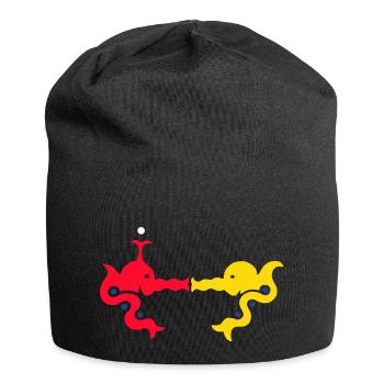 Der Kuss unter dem Meer - Jersey-Beanie - Schwarz - Vorne