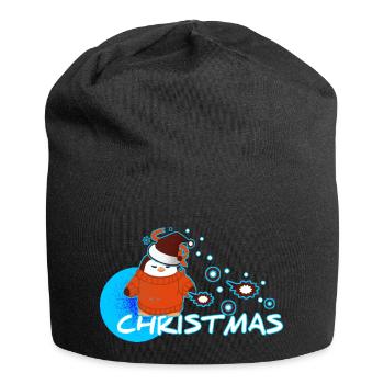 Christmas Penguin - Jersey Beanie - black - Front