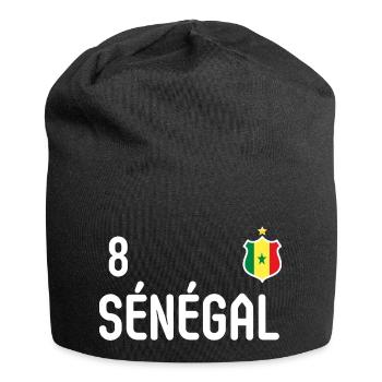 équipe football Sénégal - Bonnet en jersey - noir - Devant
