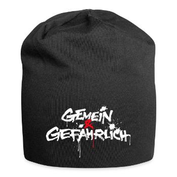 gemein und gefährlich oder gemeingefährlich - Jersey-Beanie - Schwarz - Vorne