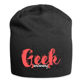 Geek Mommy Script - Jersey Beanie - black - Front