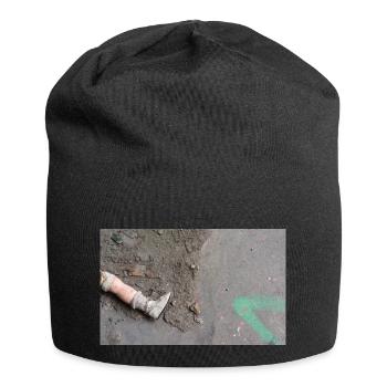 Das fehlende Puppenbein - Jersey-Beanie - Schwarz - Vorne