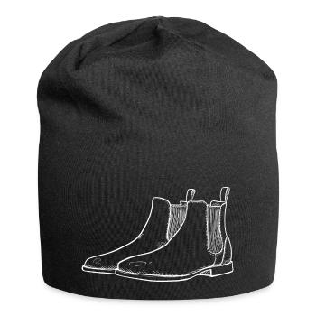 Klassische Herrenschuhe Stiefel - Jersey-Beanie - Schwarz - Vorne