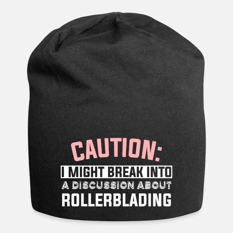 CAUTION: I MIGHT BREAK INTO A DISCUSSION ABOUT RO - Jersey Beanie - black