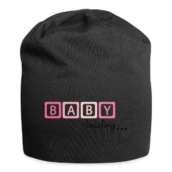 Baby loading… Aufdruck - Jersey-Beanie - Schwarz - Vorne