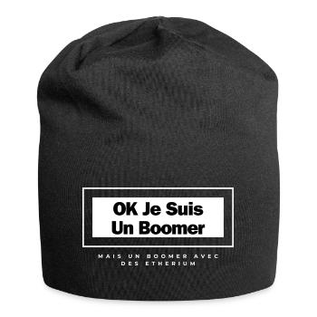 OK JE SUIS UN BOOMER MAIS UN BOOMER AVEC DE L'ETH - Bonnet en jersey - noir - Devant