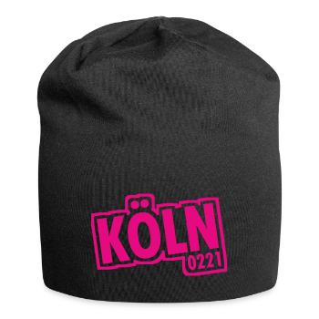 Cologne - 0221 - Cathedral City - Rhine - Cologne Cathedral - Jersey Beanie - black - Front