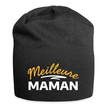 Design d'Expression Maternelle à Couleurs Vives - Bonnet en jersey - noir - Devant
