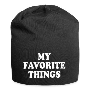 my favorite things - Jersey-Beanie - Schwarz - Vorne