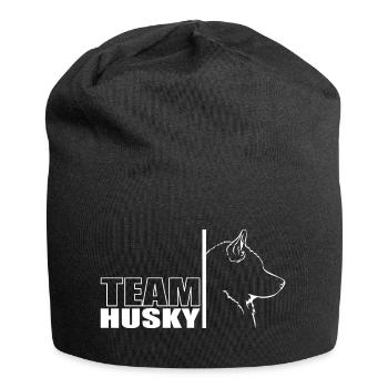 TEAM Husky Hunde Hund Siberian Husky Wilsigns - Jersey-Beanie - Schwarz - Vorne