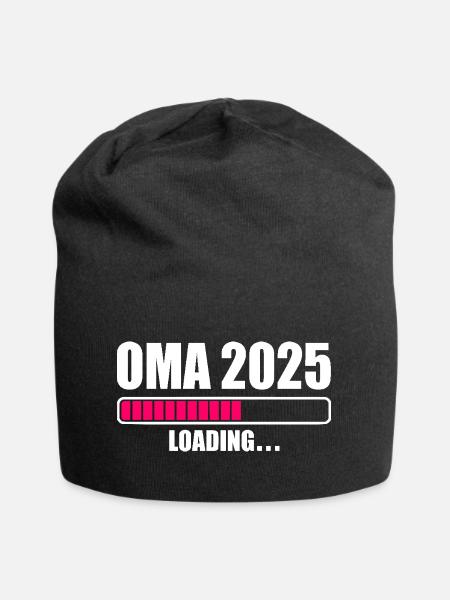Oma 2025 - Jersey-Beanie - Schwarz