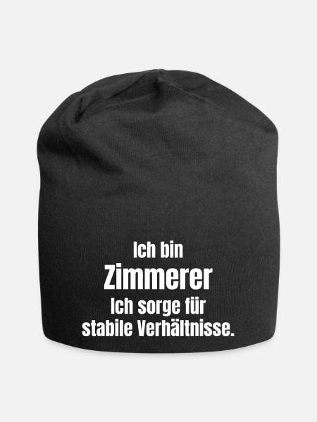 Zimmerer - Jersey-Beanie - Schwarz