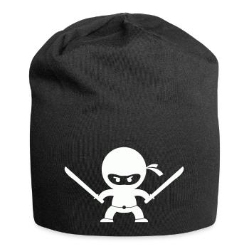ninja - Jersey-Beanie - Schwarz - Vorne