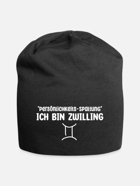 Ironisch Zwilling horoskop spruch - Jersey-Beanie - Schwarz