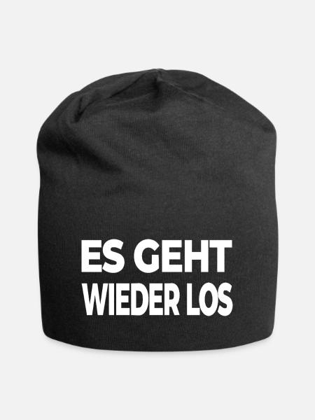 Arbeit - Jersey-Beanie - Schwarz
