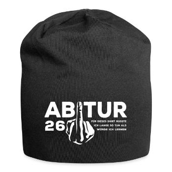Abitur 2026 - J’ai dû étudier longtemps - Bonnet en jersey - noir - Devant