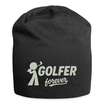 Golfer Forever Silhouette - Jersey Beanie - black - Front
