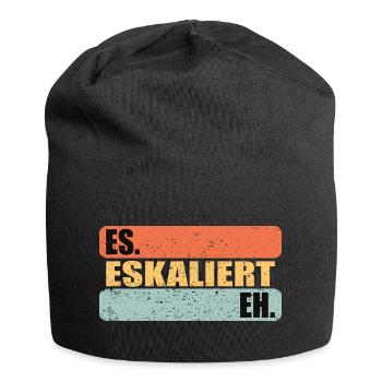 Es Eskaliert Eh - Jersey-Beanie - Schwarz - Vorne