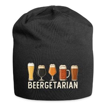 Craft Beer Vintage-Beergetarianische Heimbraukunst - Jersey-Beanie - Schwarz - Vorne