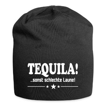 Tequila trinken Schlechte Laune Alkohol Saufen - Jersey-Beanie - Schwarz - Vorne